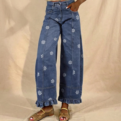 VIRAL Floral Print Jeans