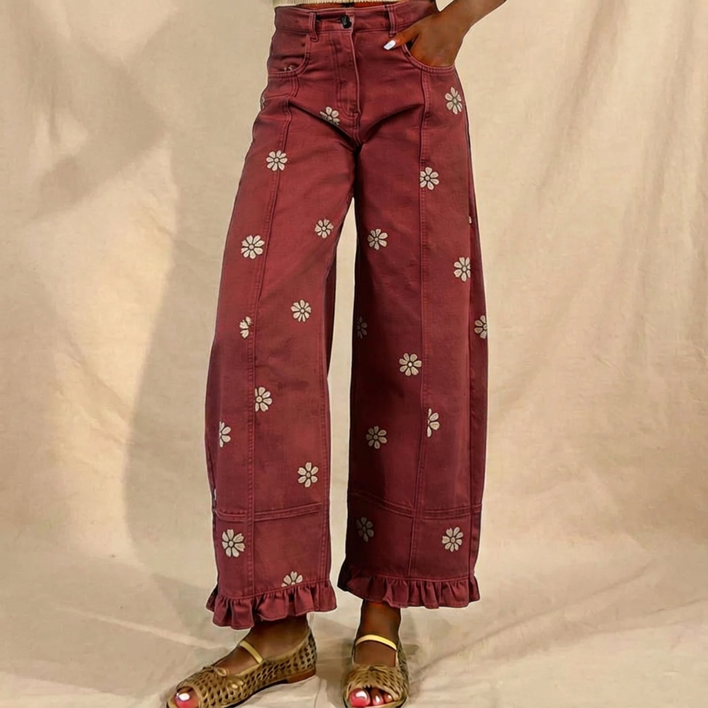 VIRAL Floral Print Jeans