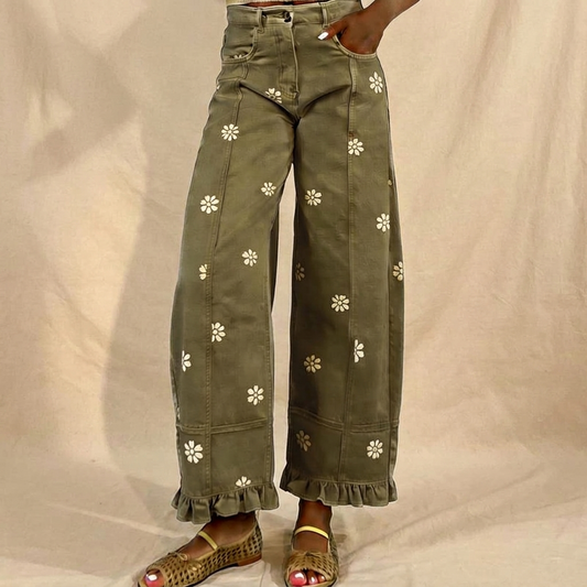 VIRAL Floral Print Jeans