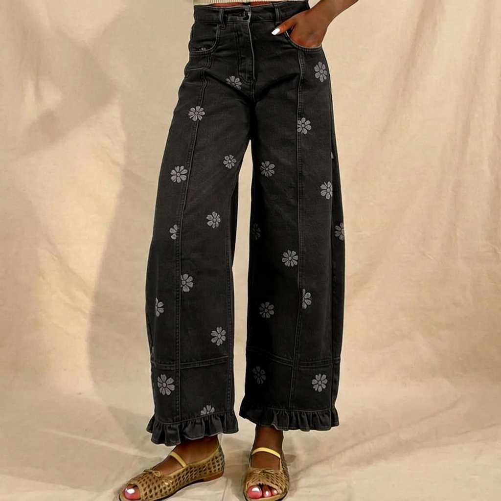 VIRAL Floral Print Jeans