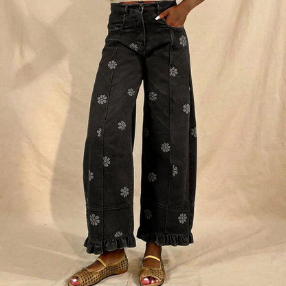 VIRAL Floral Print Jeans