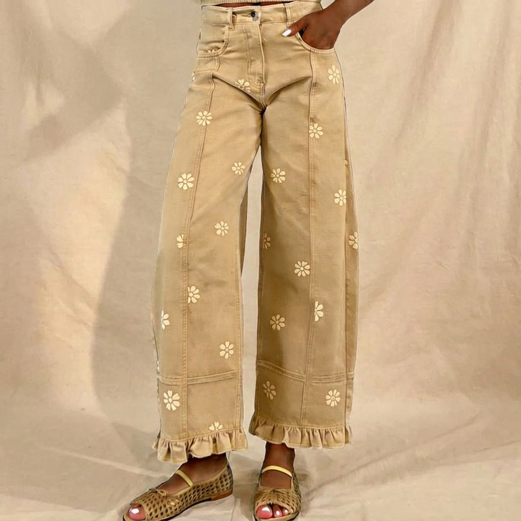 VIRAL Floral Print Jeans