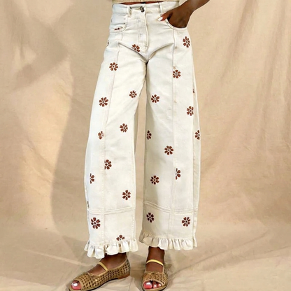 VIRAL Floral Print Jeans