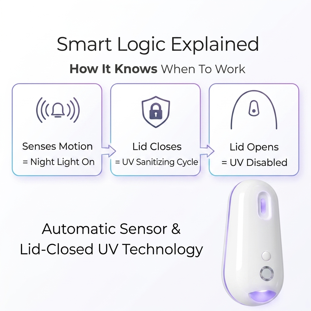 Self Cleaning UV Toilet Sanitizer & Night Light